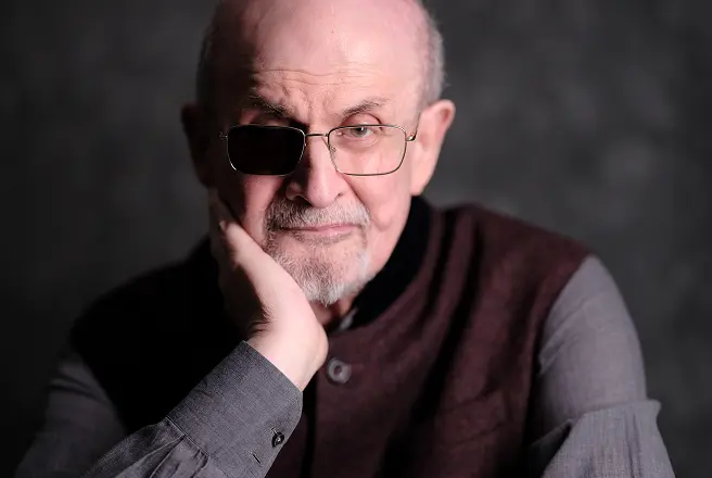 portrait of Salman Rushdie